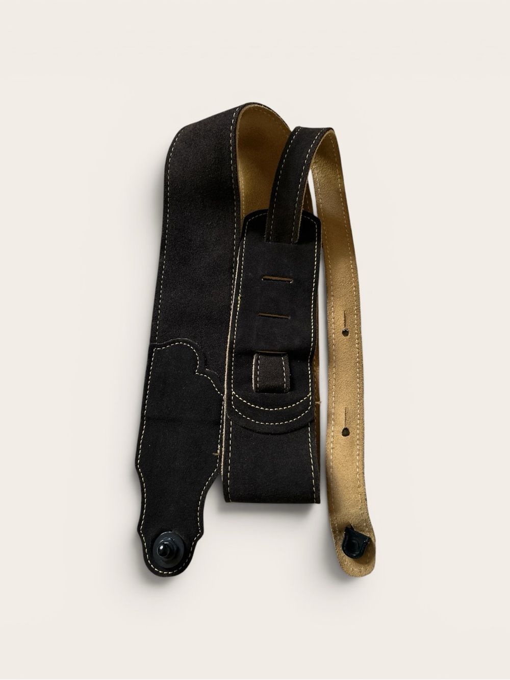 Franklin Strap 2.5" Chocolate Brown Suede Guitar Strap Length 54.5” Mint!
